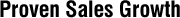 Proven Sales Growth